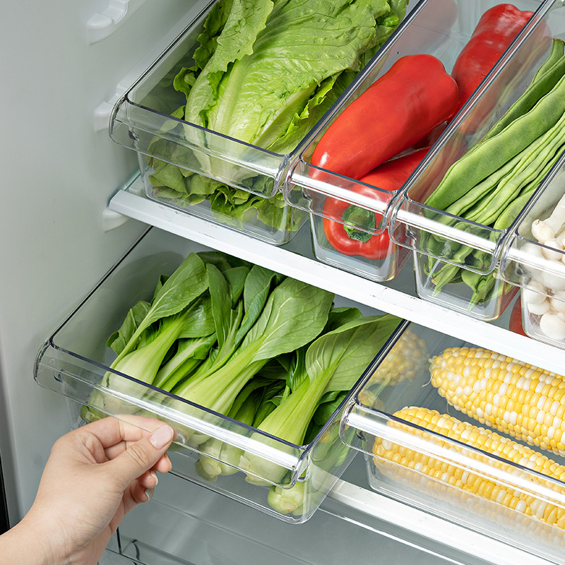 Caja de almacenamiento de refrigerador, cajón de huevos de cocina doméstica, caja de almacenamiento especial de plástico transparente para alimentos y frutas sellados