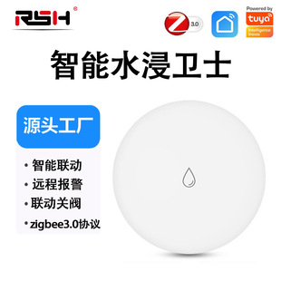 Graffiti zigbee flood sensor wireless water leak detection alarm smart home water level alarm