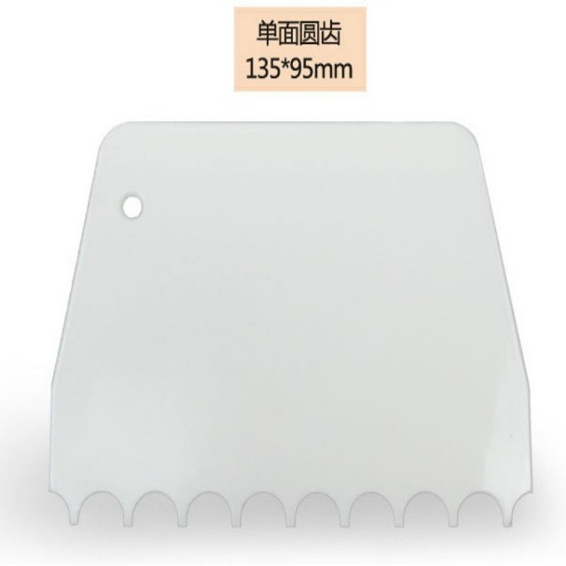 Espátula para fideos de arroz, raspador trapezoidal de plástico, herramienta de repostería de PP, cortador de masa, espátula para pasteles, raspador de harina.