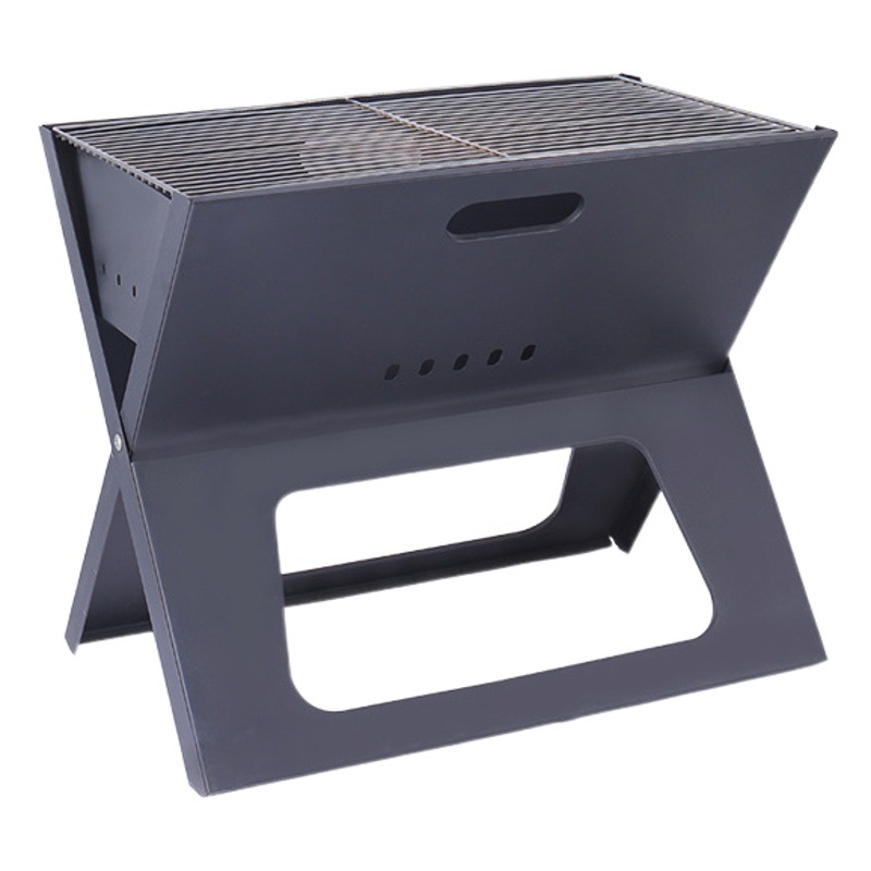 Americano al aire libre portátil tipo X plegable engrosada barbacoa Parrilla de Acero Inoxidable Horno de carbono camping picnic barbacoa parrilla