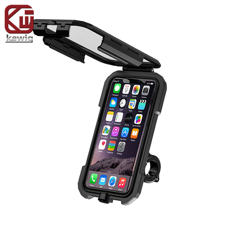 Kwig bicicleta motocicleta impermeable Shell soporte del teléfono móvil 4,7-6,8 pulgadas montar soporte del teléfono móvil