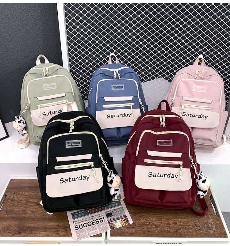 Schoolbag Female Korean High School Student Multi-layer Large-capacity Backpack Grade Five, Grade Six Junior High School Student Versatile Ins Backpack display picture 23