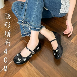 法式温柔水钻玛丽珍浅口单鞋女2025新款小众百搭配裙子平底晚晚鞋