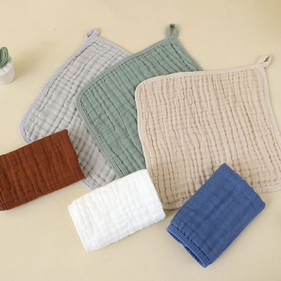 Amazon Six-Layer Gauze Burp Towel ins Pure Cotton Wrapping Towel Newborn Spit Milk Towel Baby