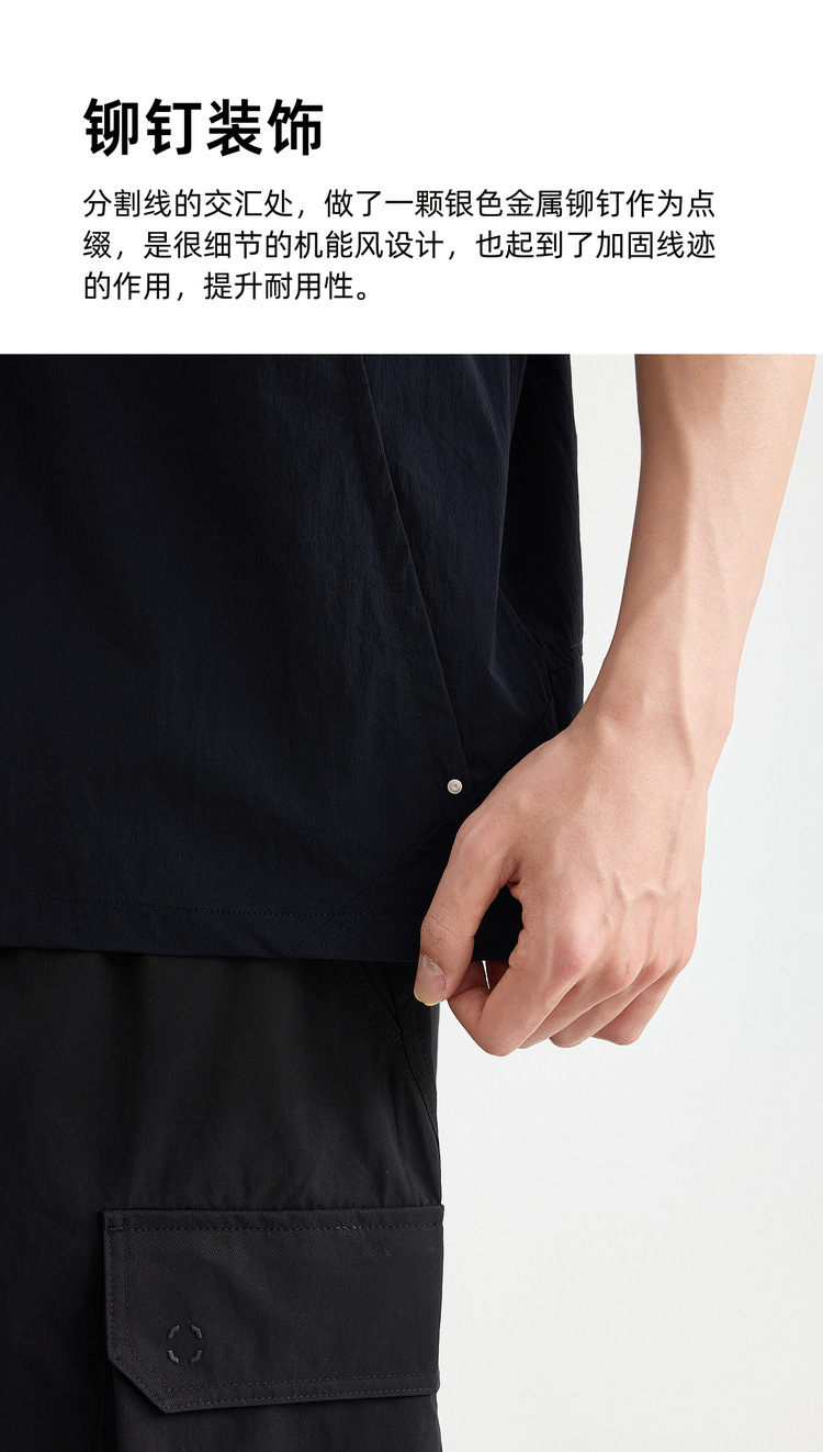 Áo polo nam tay raglan thể thao thành phố, chất liệu nhẹ khô nhanh — Màu trắng sữa chi tiết 7