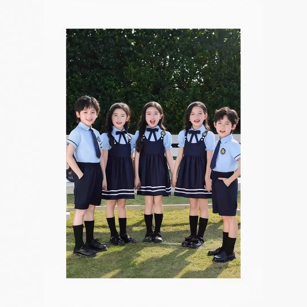 小学生校服毕业班大合唱朗诵演出服幼儿园大班夏季六一运动会班服