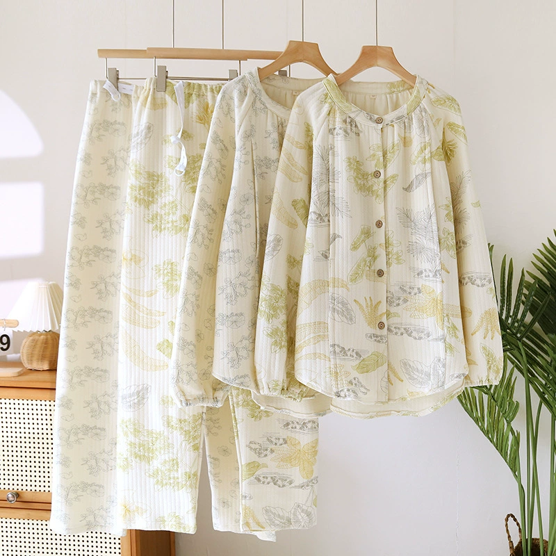 Новый длинный рукав пижамы сладкий костюм для кормления