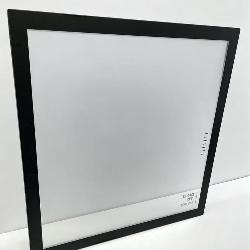 Black frameless gaming glass decorative panel for desktop computer case modification, high-definition, light-transmitting, corrosion-resistant