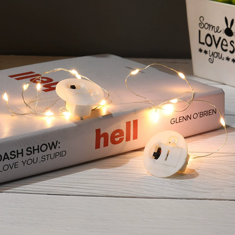 LED copper wire string lights, battery-powered (LR44/2032), waterproof, multi-length & color modes