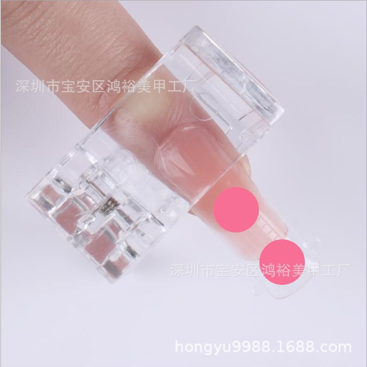 Extensión de uñas Ajuste de uñas extensión de clip de cristal molde de uñas clip de fijación herramienta de uñas clip de pegamento de cristal