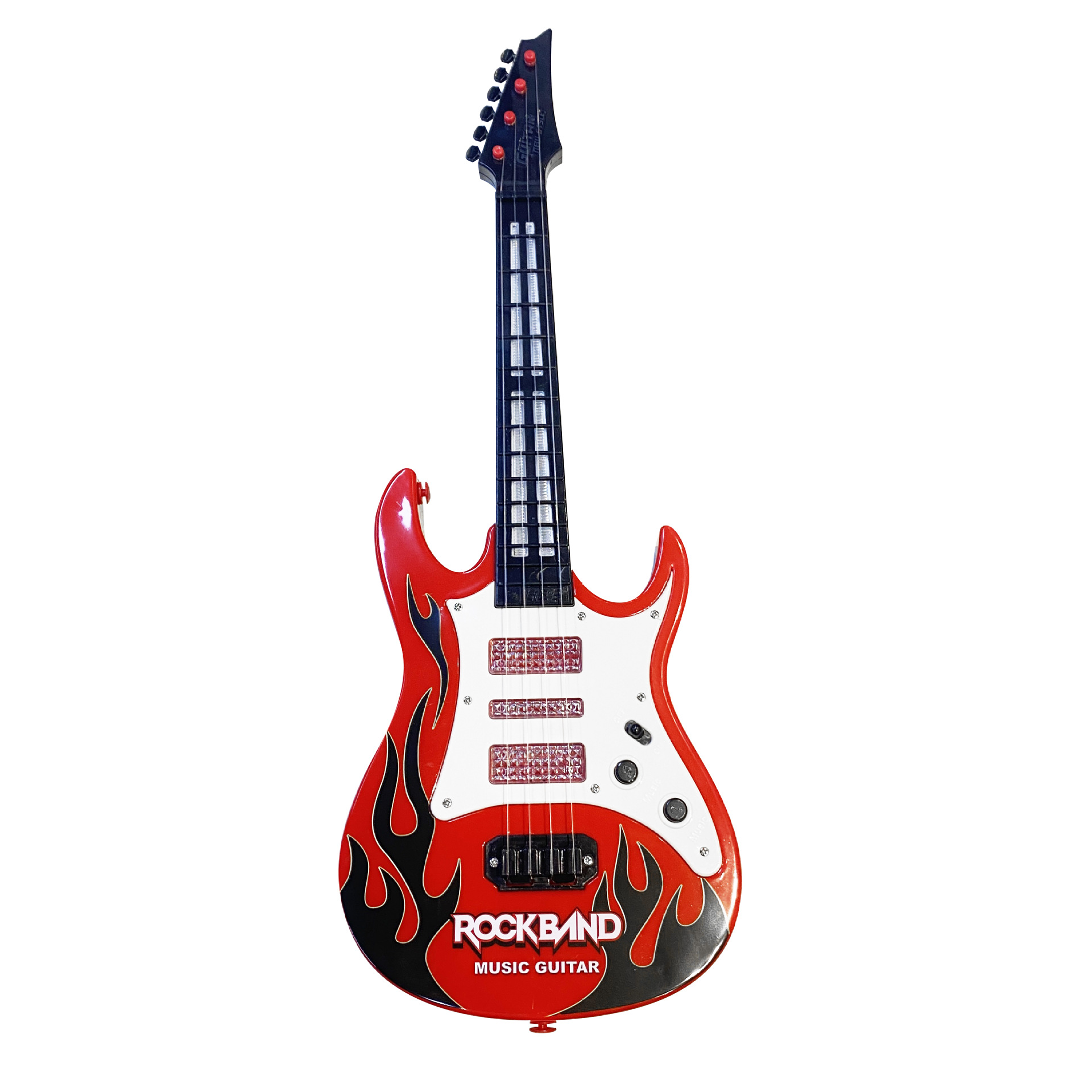 Transfronterizo Nueva simulación de música flash de guitarra de música de luz ABS guitarra de instrumentos musicales para niños guitarra