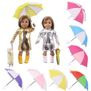 Mini Simulation Small Umbrella Children's Toy Multicolor Umbrella Doll Accessories Cartoon Decoration Photography Props Portable Umbrella