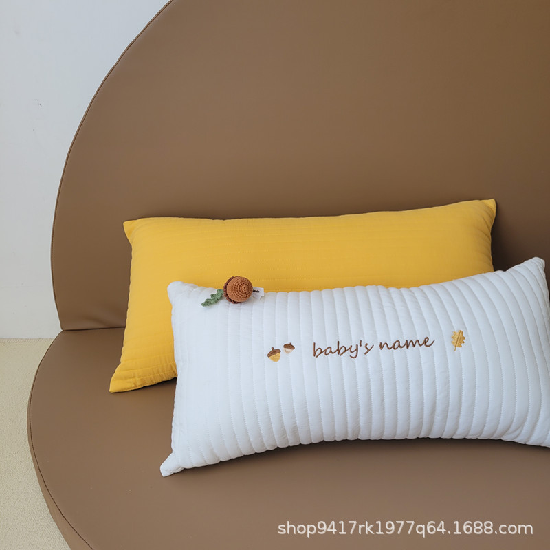 子供用キルティング抱き枕insかわいい刺繍名前ベッド囲い子供用枕乳幼児用快適なだめる枕|undefined