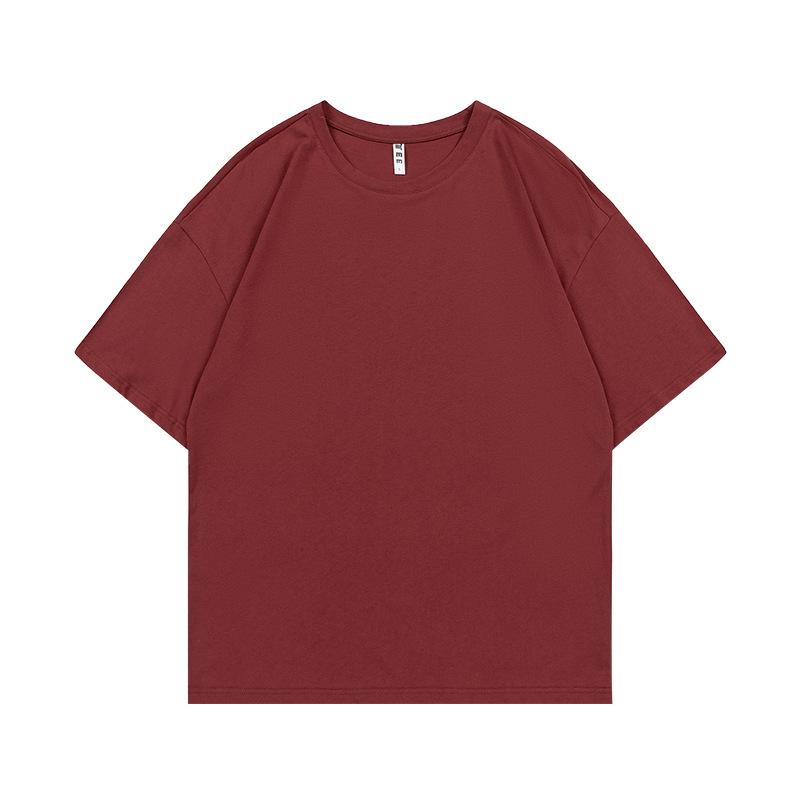 Marca de moda de algodón de manga corta camiseta de cuello redondo ropa de clase camisa cultural camisa publicitaria ropa de trabajo ropa de trabajo impresión personalizada patrón de logotipo