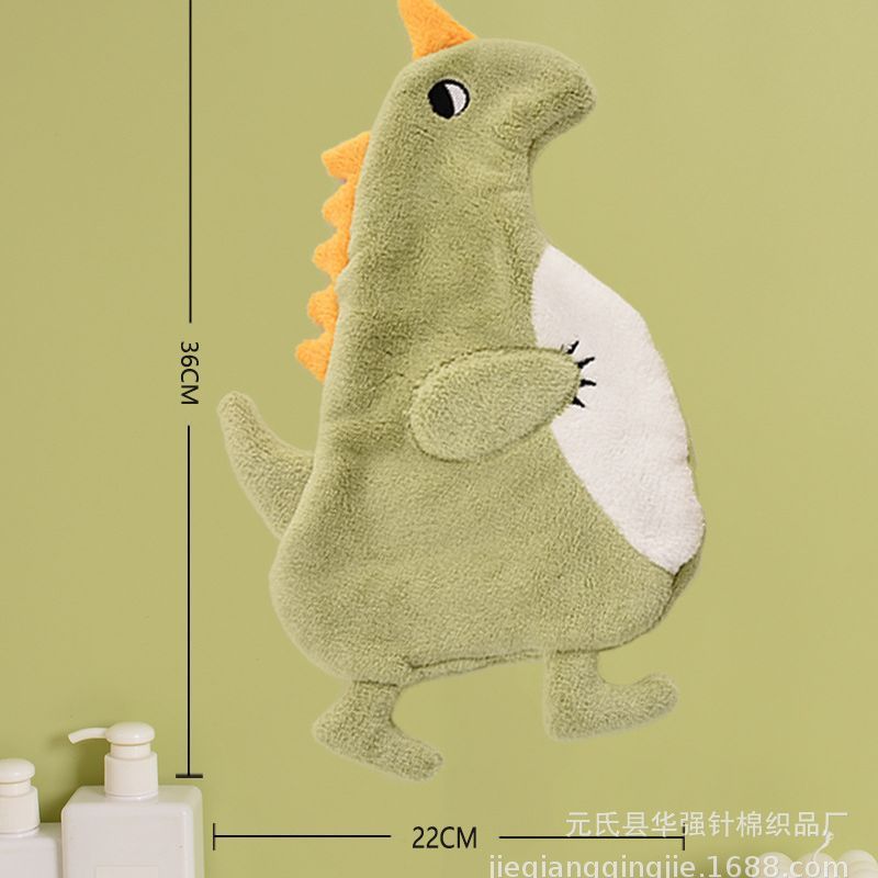 漫画の動物のハンドタオル、かわいい吸収性キッチン糸くずの出ないハンドタオル、キッチンの厚くて臭わないタオル|undefined