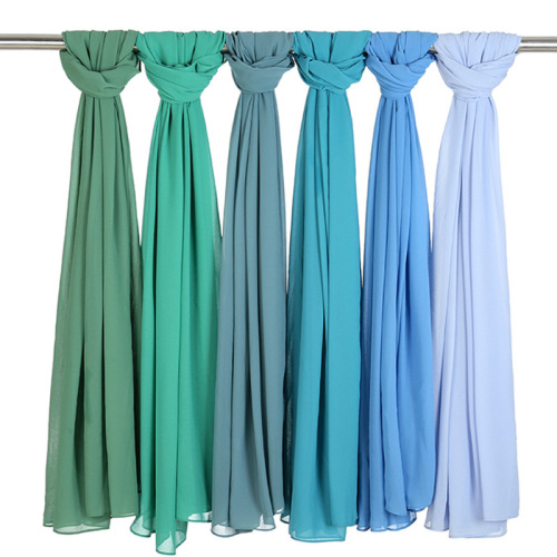 Refreshing and breathable pearl chiffon bubble scarf Malaysia's new breathable chiffon gauze scarf YW16