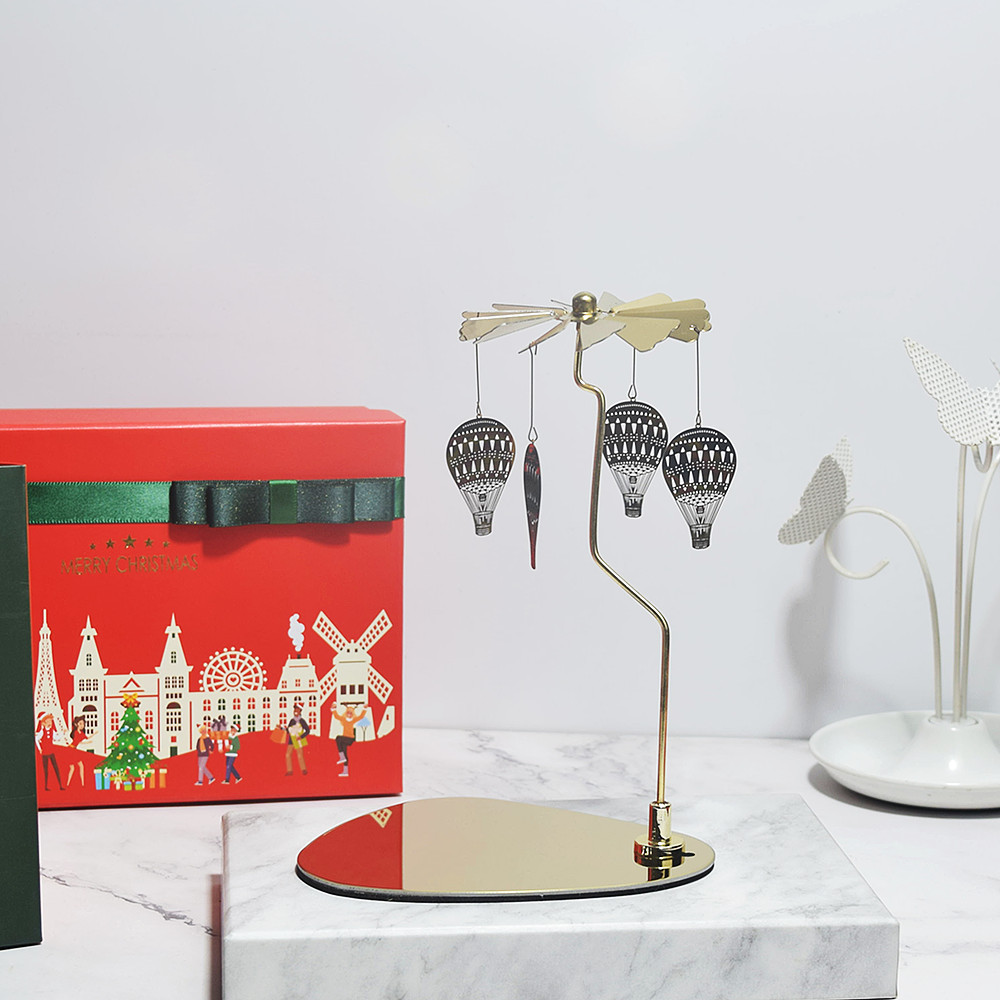 Amazon ins doles Acero inoxidable triángulo redondo bandeja giratoria candelabro aromaterapia vela linterna romántica