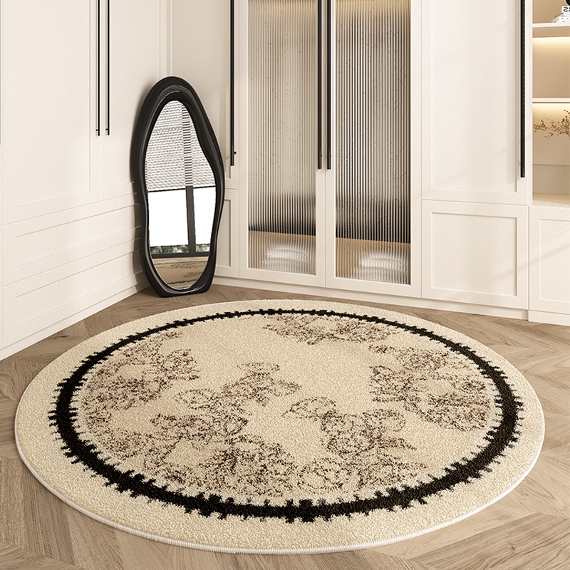 French Floral Cloakroom Imitation Cashmere Carpet Winter Full-Length Mirror Dressing Table Round Soundproof Blanket Wholesale French Floral Cloakroom Imitation Cashmere Carpet Winter Full-Length Mirror Dressing Table Round Soundproof Blanket Wholesale