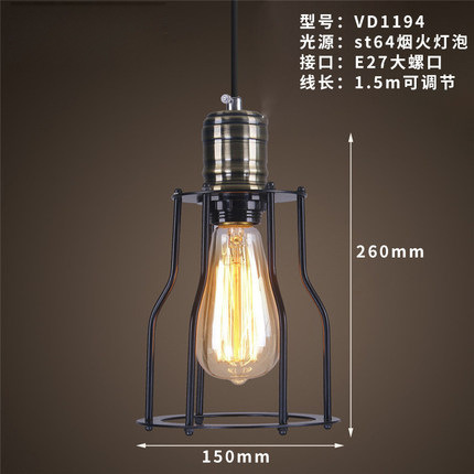 Restaurante creativo comedor lámpara de mesa moderna personalidad simple retro pequeña lámpara pasillo lámpara colgante bar lámparas de estilo industrial