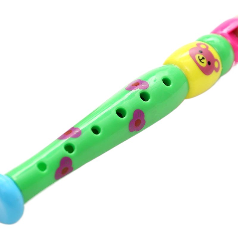 Instrumento musical de flauta corta para niños principiante niña jardín de infantes tocando música juguete de educación temprana clarinete de seis agujeros de plástico