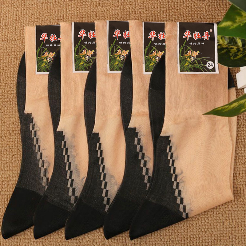 老式丝袜子女士中老年人女袜夏季中筒袜防勾丝夏天薄款丝光袜老人|undefined