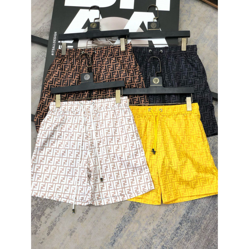 Cross-border foreign trade wholesale men's summer trendy beach pants for swimming, quick-drying, double F letter casual sports pants