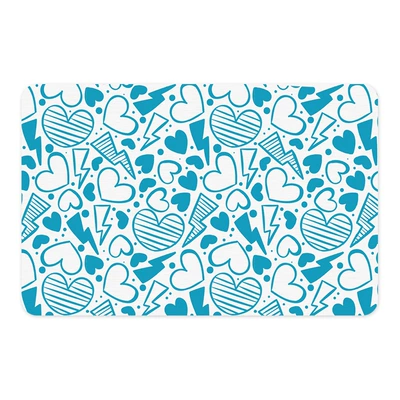 Avtomobil döşəmə paspasları, Hard Non-Slip Foot Mat Toilet - flash-heart-pattern-6039