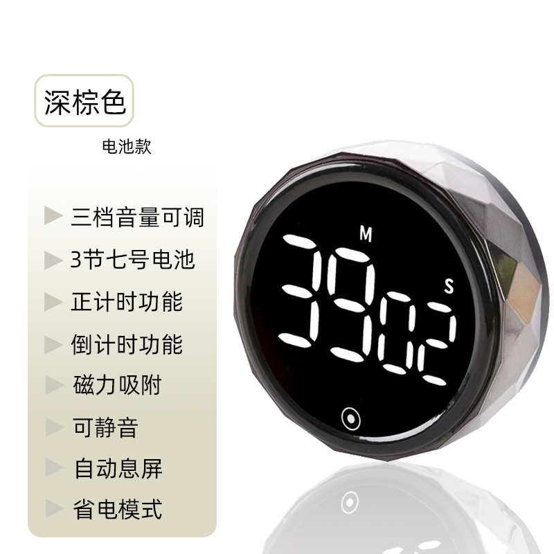 新型回転タイヤタイマー円形磁気吸引回転キッチンタイマー家庭用屋外焙煎学習|undefined