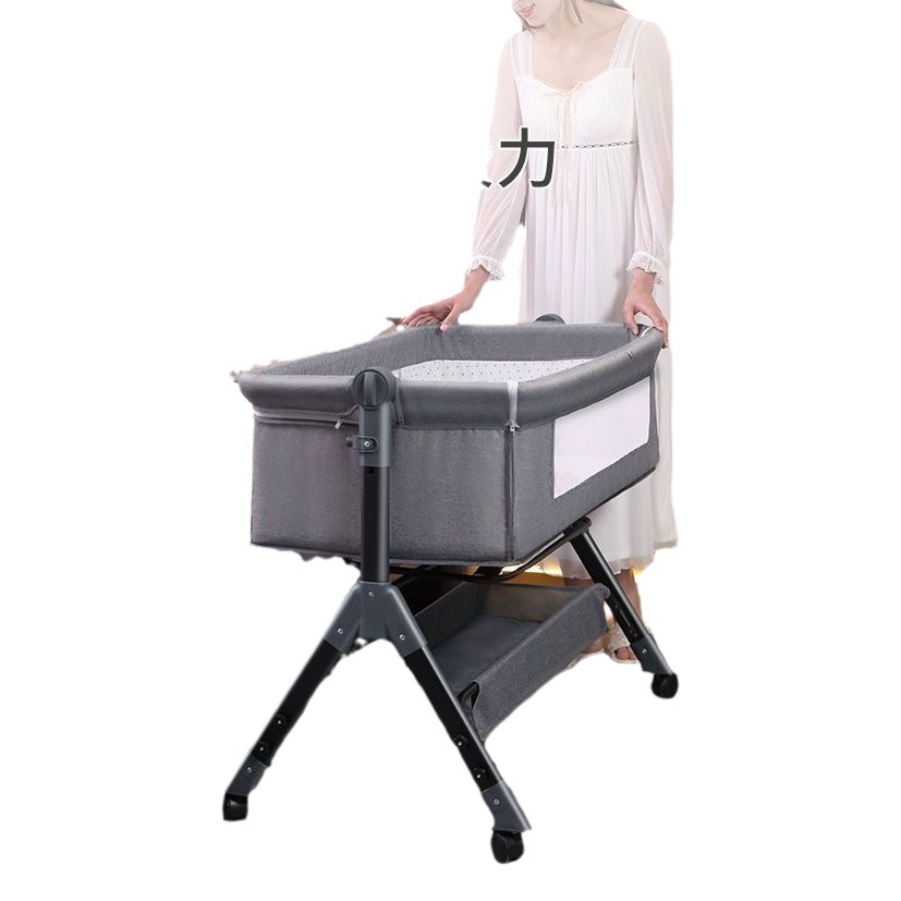 Fábrica cuna móvil con altura plegable ajustable cama de noche Shaker Baby Game cama con pañal
