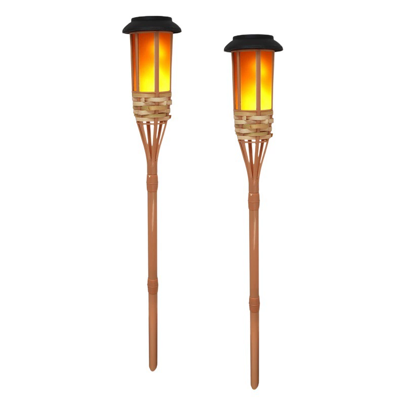 Бамбук Солнечное Пламя лампа факел лампа бамбук моделирование солнечного пламени Газон лампа Завод питания