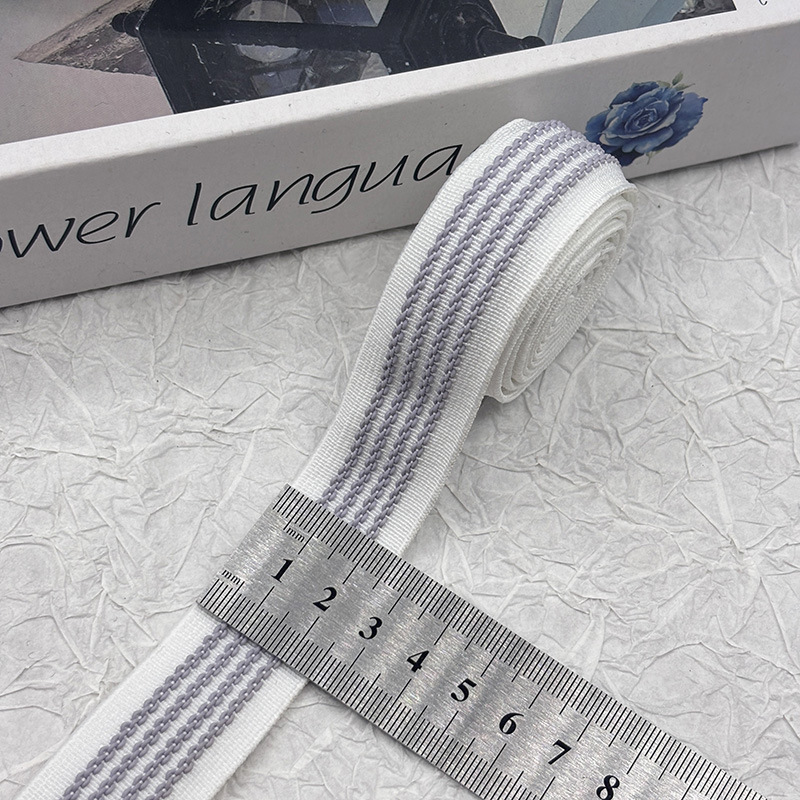 现货2.5-4.0cm防滑弹力带黑白乳胶丝户外服装用品止滑辅料批发|undefined