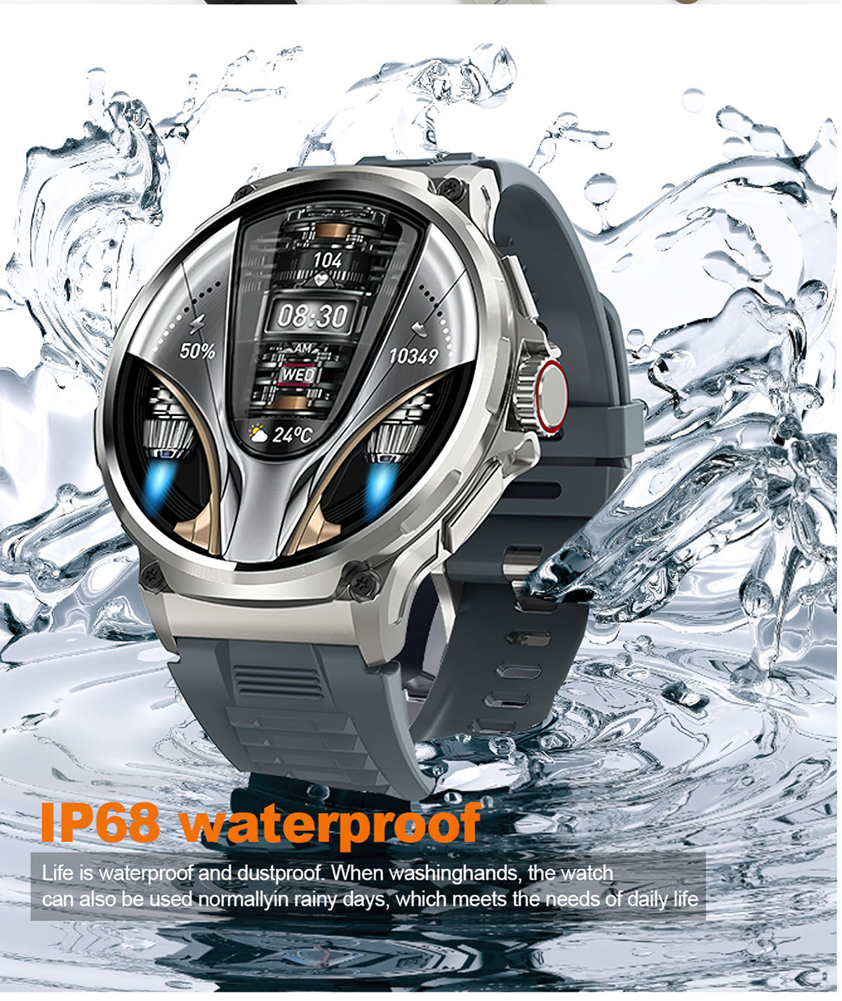 New V69 Bluetooth call smartwatch with 360*360 large screen, heart rate, blood oxygen and multi-activity smartwatch undefined