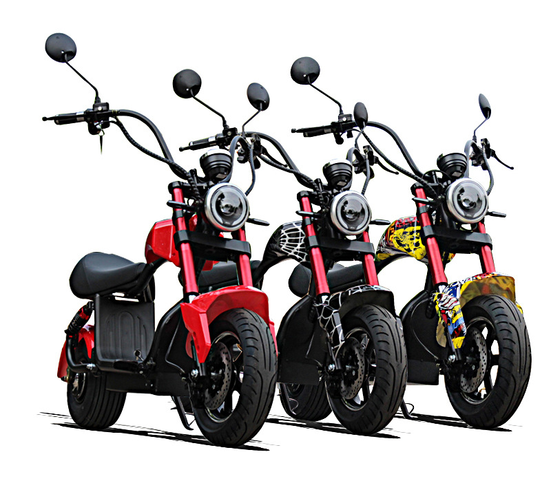 Dingzun Exports Little Prince Harley Electric Car Electric Motorcycle Scooter Battery Car Wide Tire Adult Retro