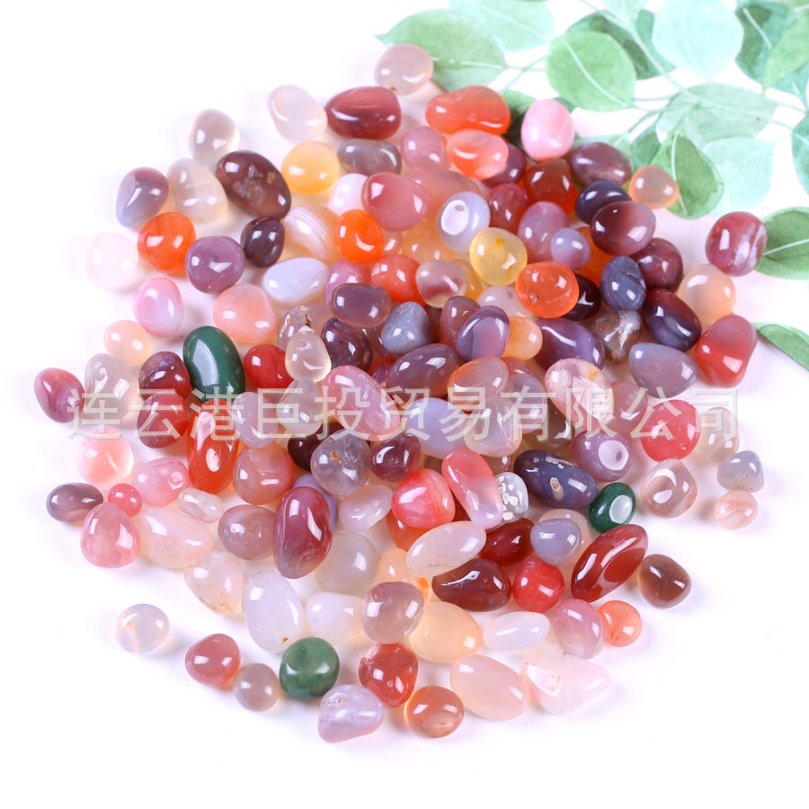 100 tipos de piedra triturada de 7 - 9mm cristal natural jade ágata espécimen de piedra preciosa marco de fotos transfronterizo mano suministro Amazon