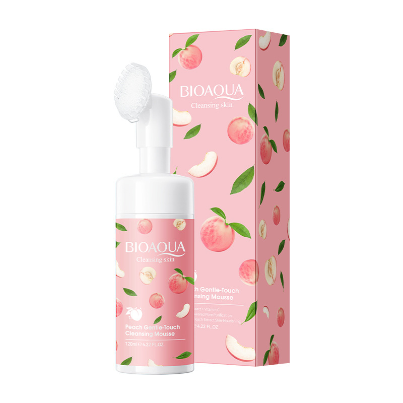 Espuma limpiadora facial SADOER pure English con aminoácidos de plantas y frutas, con cabezal de cepillo, venta al por mayor para comercio exterior transfronterizo.