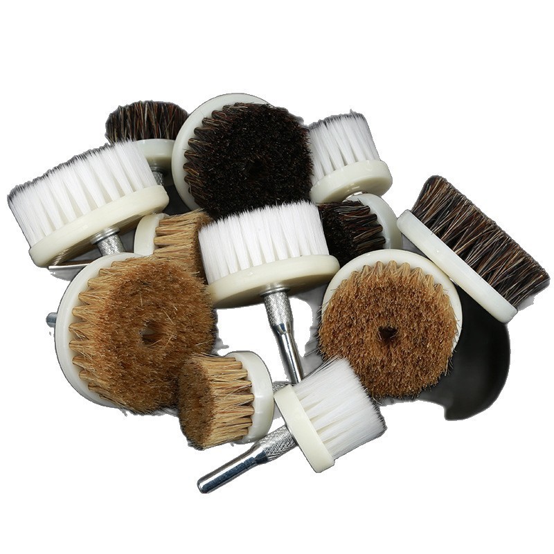 曼沙锐电动猪毛刷子文玩刷头金刚手串刷猪鬃刷刷盘圆刷抛光头包浆