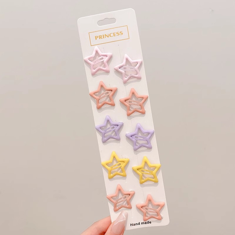 Bonitos pinzas de cabello de estrellas para niños pinzas de cabello de bebés niñas frente lateral pinzas de cabello de frangeo pinzas de dopamina pinzas de cabello