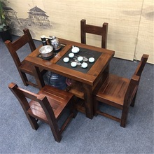 老船木茶桌椅组合新中式实木茶台办公室功夫一体小型茶几茶具套装
