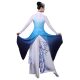 Classical Dance Costumes for Women, Elegant Blue and White Porcelain Dance Costumes, Cheongsam, Chinese Style Jiangnan Water Town Umbrella Dance Performance Costumes