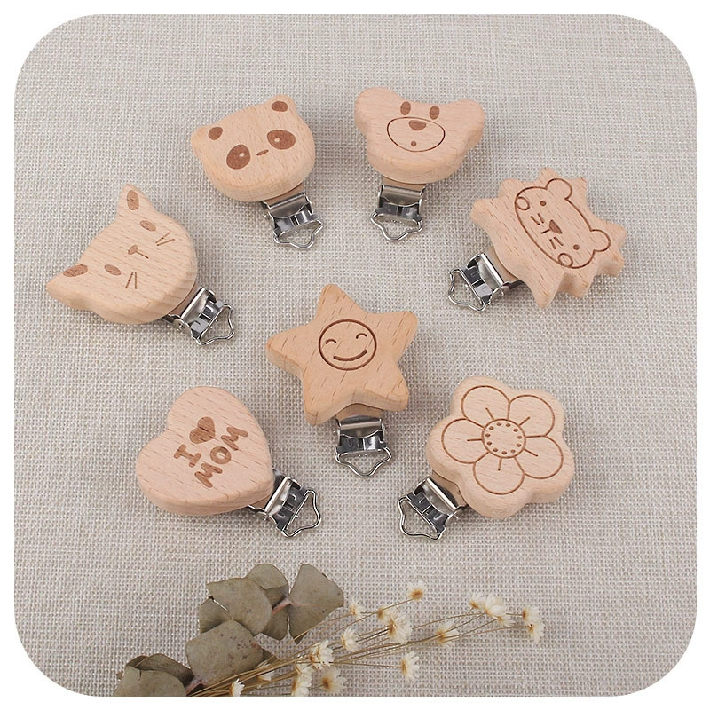 Cartoon protective pacifier for baby for new born with animals, handmade