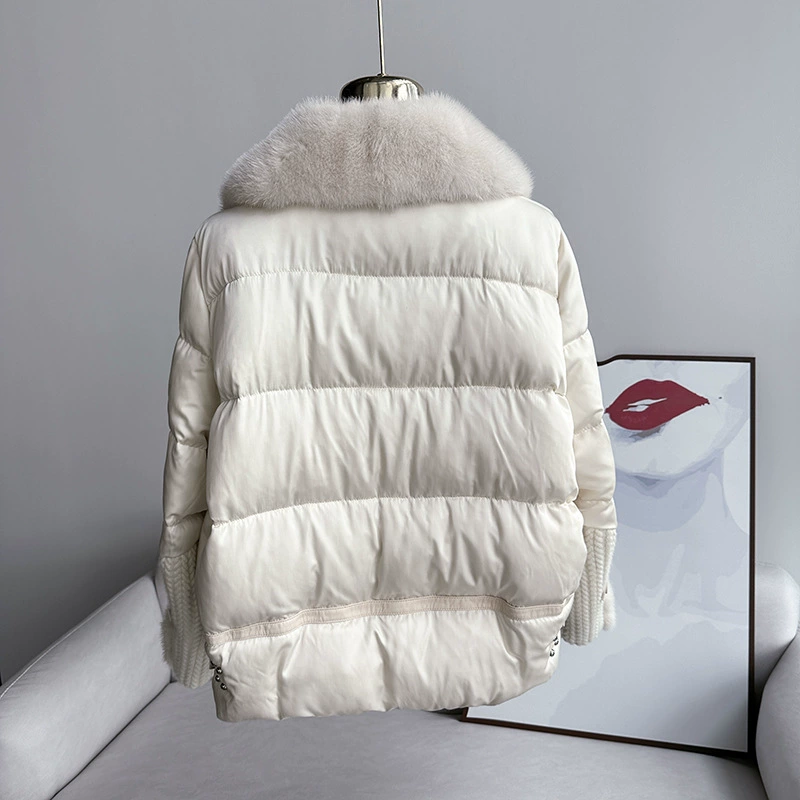 Winter silk lightweight down jacket, goose down