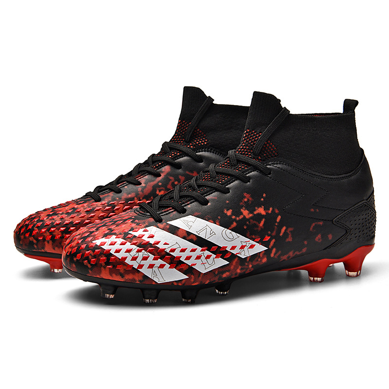 2022 transfronterizos nuevos zapatos de fútbol FGTF para hombres transpirable de alto top largo y corto de uñas zapatos de fútbol hierba zapatos de entrenamiento