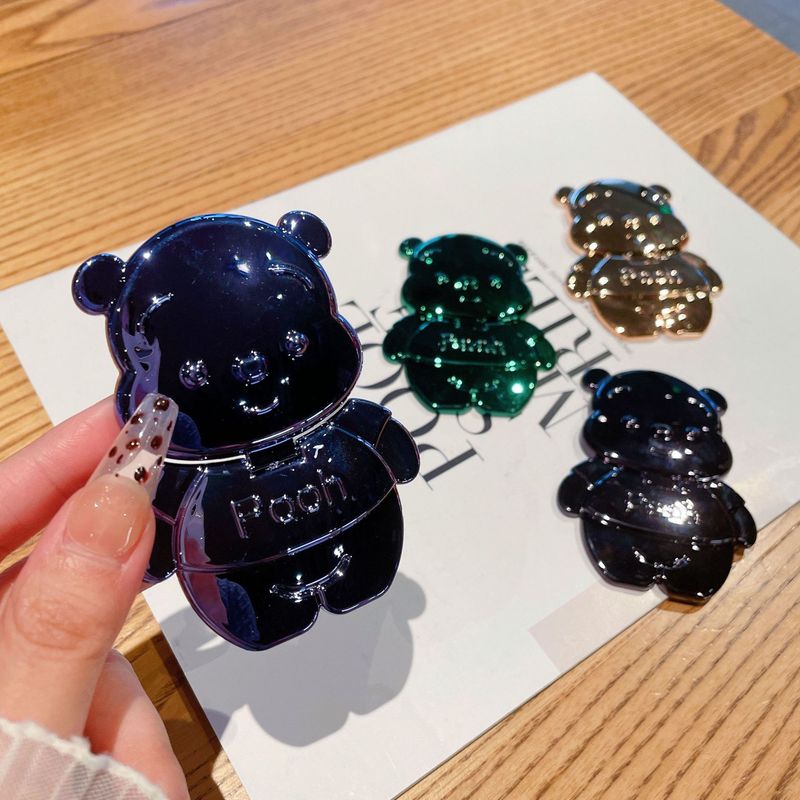 かわいいクマ折りたたみ携帯電話ホルダー電気メッキバックステッカー携帯電話サポートホルダー太ったクマ怠惰な携帯電話ホルダー|undefined