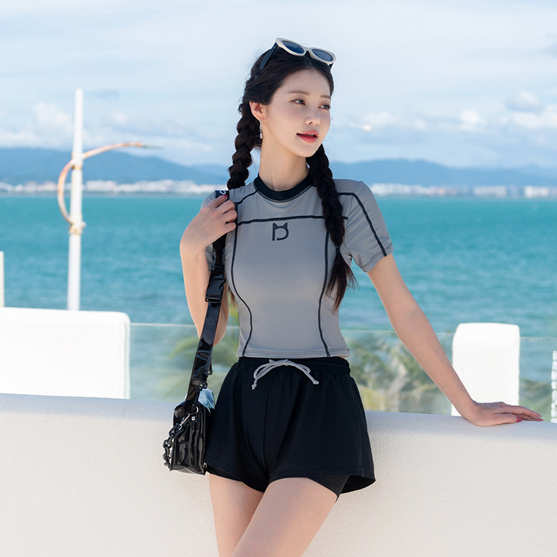 Korean Diving Suit Women's Split Anti-Sunscreen Long-Sleeved Trousers Swimsuit Slimming Quick-Dry Student Snorkeling Surfing Jellyfish Suit