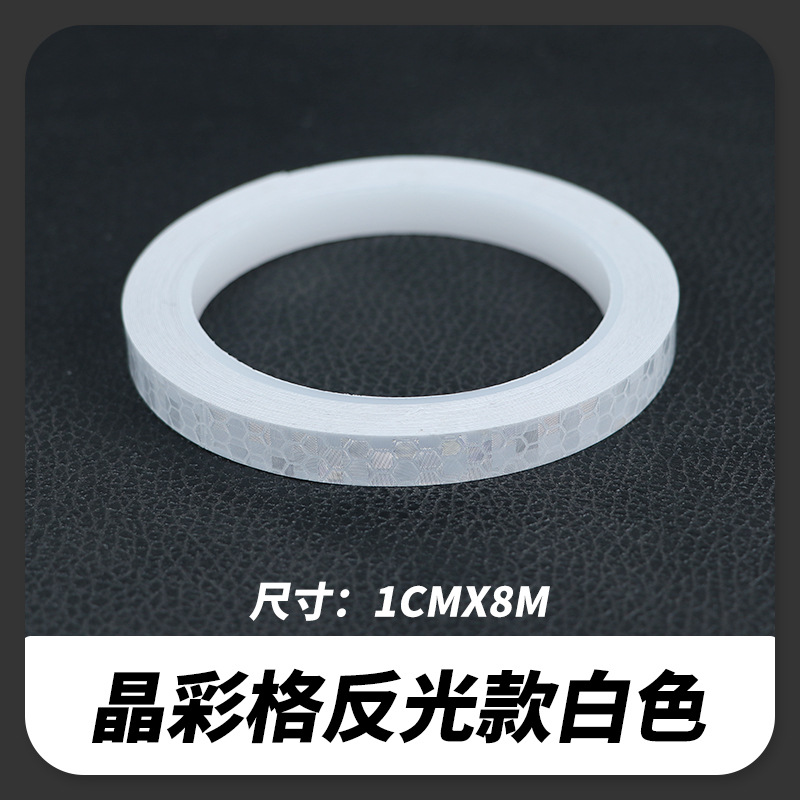 Suministro directo de fábrica pegatinas reflectantes del cuerpo del coche tira reflectante rojo y blanco pegatinas del cuerpo del coche enrejado cinta reflectante rueda cubo pegatinas reflectantes