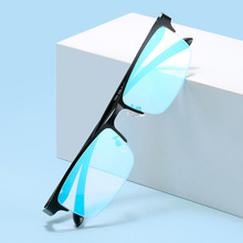 红绿色盲色弱眼镜跨境透明矫正看图辩色专用TR90超轻商务半框