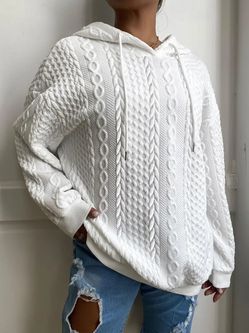 630g Weight Long Sleeve Sleeve Length Pullovers Placket Type Regular Sleeve Sleeve Type Spandex, Polyester Fabric Type Long Top Length Hoodie Tops Type Holiday, Daily Occasion Hooded Neckline Regular Fit Fit Type Solid Color Pattern Spring, Autumn Season Women's Gender Pocket Design Casual, Streetwear Style Women's Hoodies Long Sleeve Pocket Casual Streetwear Solid Color 4