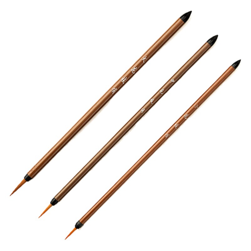 Meticulous Painting Hook Line Pen Langhao Traditional Chinese Painting Special Brush Set Flower and Bird Tracing Pen Stroke Extremely Fine Thin Gold Body Brush
