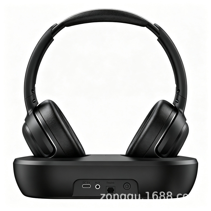 Cross-border wholesale TV Bluetooth headphones with a stand, over-ear headphones, Bluetooth noise-canceling headphones for calls, meetings, and entertainment