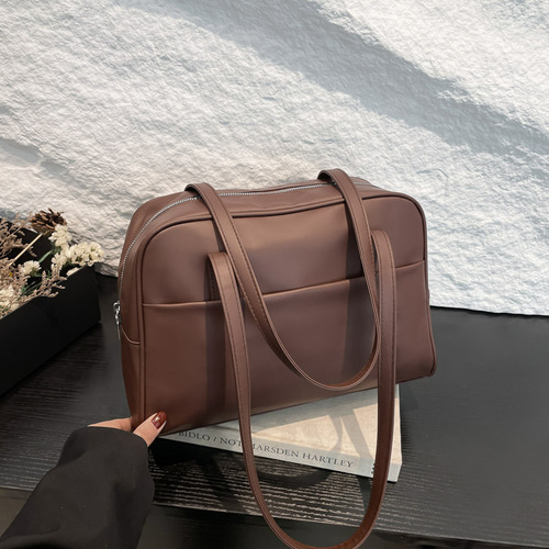 Korean Version Large Capacity Single Shoulder Bag for Women Spring 2025 Retro Underarm Bag Versatile Large Capacity Tote Bag